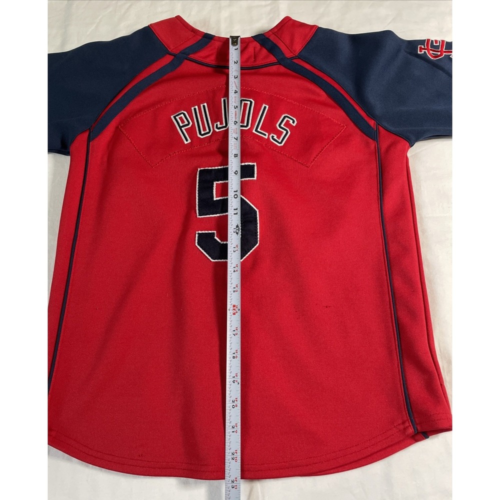 Nike Baseball Jersey Kids Medium Red St. Louis Cardinals Albert Pujols 5 MLB - Picture 5 of 14